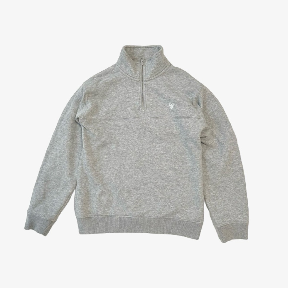 TNA Heather Grey 1/4 Zip Warm-up Sweater